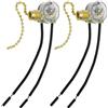 ECSiNG 2 interruttori a catena di ricambio JX42B modello Pull Chain Cord Switch Accessori per lampade da parete Ventilatore a soffitto Ventilatore da parete Lampade da tavolo Oro
