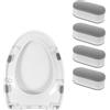 Grevosea Paracolpi per sedile WC, 4 pezzi, forte adesivo, misura universale, riduce il rumore, ideale per bidet