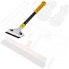 VKE Rullo Autolivellante Pavimenti Rullo Frangibolle 50cm con Paraspruz | Kit Completo con Spatola 56cm, Scarpe Chiodate, Rullo Pittura e Raschietto Vetro(Solo un Raschietto Vetro)