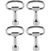 Durlo Confezione da 4 chiavi quadrate e chiavi inglesi in lega di zinco - Chiavi a bussola/mandrino, chiave per quadro elettrico, multiuso per scatola contatore gas/acqua (13x8x8 mm)