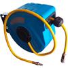 maryse Avvolgitubo Aria Compressa Automatico 12 Metri, Tubo Flessibile in PVC Rinforzato con Attacco Rapido 1/4, Supporto a Parete Girevole 180°, Sistema di Blocco e Riavvolgimento per Officina e Garage