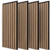 Art3d Pannelli Acustici 3D Noce Scuro | 20 Pezzi 60x30 cm, 3,6 m² | Legno e Feltro | Fonoisolante per Ufficio, Studio e Soggiorno | Facile Montaggio