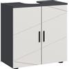 kleankin Mobile Sottolavabo Bagno per Piedistallo con Armadietto 2 Ante, 60x30x60cm, Grigio|Aosom