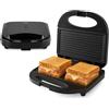 BEPER P101TOS011 Tostiera Elettrica 750W con Piastre Antiaderenti 21x11,5 cm, Piastra per Toast e Panini, Facile da pulire, BPA e PFOS Free, Manico termoisolante