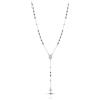 Donipreziosi Collana Rosario Classico in Acciaio Resistente Uomo/Donna Unisex Color Argento e Nero