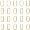 UNICRAFTALE 10 paia di orecchini a cerchio placcati in oro 18 carati, per donna Huggie, ovali, alla moda, quadrati, geometrici, minimalisti, rettangolari, fai da te, Ottone
