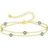 LOUISA SECRET Bracciale Donna a doppia fila con puntini Argento 925