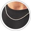 RANKEEF Catena In Argento A Forma Di Grano Da 3/5 Mm,Collana Uomo Acciaio, Impermeabile, Collana Uomo Argento
