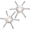 AGSYFFD 2 teste per decespugliatore in filo di acciaio resistente, attacco universale per decespugliatore da 200 mm, per tosaerba a benzina, design con filo annodato resistente, testa per