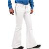 EVEDESIGN 70s Disco Pants for Men,Mens Bell Bottom Jeans Pants,60s 70s Bell Bottoms Vintage Denim Pants Jeans for Men White