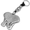 VLNET Vestopazzo portachiavi elefante realizzato in alluminio 100% riciclato. Nickel tested. Lavorazione artigianale.