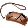 DRAKENSBERG Custodia per occhiali in pelle 'Evan' da appendere con cinturino in pelle e clip a clip, realizzata a mano, marrone vintage DR00058, Marrone vintage., Taglia unica