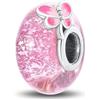 TINSLO Bead Charm Ciondolo Argento Sterling 925 con Cubic Zirconia Pendenti per Pandora Braccialetti, Compatibile con Braccialetti e Collane europei