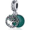 TINSLO Bead Charm Ciondolo Argento Sterling 925 con Cubic Zirconia Pendenti per Pandora Braccialetti, Compatibile con Braccialetti e Collane europei