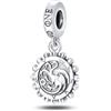 TINSLO Bead Charm Ciondolo Argento Sterling 925 con Cubic Zirconia Pendenti per Pandora Braccialetti, Compatibile con Braccialetti e Collane europei