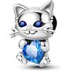 TINSLO Bead Charm Ciondolo Argento Sterling 925 con Cubic Zirconia Pendenti per Pandora Braccialetti, Compatibile con Braccialetti e Collane europei