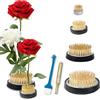 Leikurvo 4 pezzi ricci floreali, decorazione floreale Kenzan, composizione floreale rotonda, con correttore e spazzola per la pulizia, ago in ottone Ikebana per fiori (23 mm/34 mm/40 mm/46 mm)