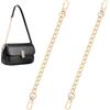 UNICRAFTALE 2Pz Catena di Estensione per Borsa 20cm Oro Chiaro Estensione per Tracolla per Borsa Catena A Maglie A Maglie Lega Estensori per Tracolla per Borsa Catena con Fermagli Girevoli per Donna