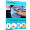 TriUnytion Pellicola di Trasferimento DTF A4 (21 x 29,7 cm), Carta Transfer DTF Trasparente Pet Opaca Bifacciale per Magliette, Tessuti, Vestiti, Cappelli (50 Fogli)