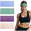 GZRXIOUS 4 Fascia per Capelli da Donna con Strisce, Fasce per Capelli Donna Morbida E Confortevole, in Poliestere, Perfetta per Yoga, Corsa E Uso Quotidiano