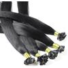 Hair2Heart 25 x 0.5g Extension Capelli Veri Cheratina - 60cm, Colore #1 Nero, liscio