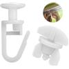 YJSDDNTY Guide per tende per binari per tende, 100 ganci per tende + 6 tappi per tende, guide pieghevoli per binari per tende, binari per tende, rotoli per tende (bianco)