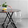 topolenashop Tovaglia Plastificata Rotonda 160 cm in PVC Trasparente - Copri Tavolo Impermeabile con Bordino Bianco Elegante, Cerata Lavabile Protettiva per Cucina e Sala da Pranzo | 3283412