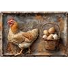 Formeyart, Divertente Cartello di Pollo in Stile Retro, Targa Vintage di Animali in Metallo, Decorazione da Parete per Bar, Poster in Metallo per Cucina, Pub, Club, Soggiorno, Ristorante, Negozio