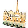 WORTGEFECHTE XL regalo in legno buono da viaggio Parigi, idea regalo, confezione regalo, regalo divertente, regalo in denaro per donne e uomini (Parigi)