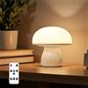 MeYuxg Lampada da tavolo a fungo, dimmerabile, a forma di fungo, con funzione orologio e timing, 3600 mAh, lampada da comodino senza cavo, per decorazione camera da letto, soggiorno, ufficio (fungo)