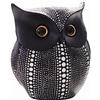 PIGPIGFLY Statua Gufo,Statue Decorative,Decorazioni per Ufficio,Animale Decorative, Statuette Decorative Casa, Soggiorno Decorativo Moderno da Appoggiare, Scultura Astratta in Poliresina, Idea Regalo(Nero)