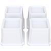 Lutown-Teen 4 Pz Rialzi per Letto, Mobili, Alza Piedi Netto 7,6 cm, Bianco