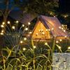 Cnulenzt Catena luminosa solare,10LED Lampada solare lucciola,2 Pezzi Luci Solari Esterno impermeabili, per Giardino,Patio,Cortili,Balcone Decorativo(Bianco Caldo)