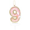 mciskin Happy 9th Birthday Farfalla Numero 9 Candele, Candele Oro Rosa Topper per Torta Cupcake Topper per Torta, Ragazze 9° Compleanno Cake Decorations, Farfalla 9° Compleanno Candela Cake Topper per Festa a