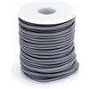 Craftdady Cavo di gomma del tubo cavo di gomma del PVC della tubatura del tubo cavo cavo di 15m avvolto intorno per il braccialetto della collana del cavo di memoria, grigio