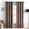 MIULEE Tenda per Camera da Letto in Velluto per Interni Letto Matrimoniale Tende per Finestre Tende per Soggiorno Moderne con Anelli Stampate d'Oro Decorative 2 Pannelli 140X175 cm Marrone