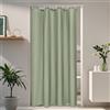 EurCross Tenda da doccia sottile 120 x 200 cm, verde, impermeabile, piccola tenda da doccia in tessuto antimuffa, con 8 anelli