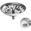Dstarymnix Cestello Filtro Lavello 82 mm Tappo Scarico Lavello Inox con Filtro, Tappo Lavello Cucina Cestello Scarico Lavello per Foro Ø81-82 mm Accessorio Lavello Cucina
