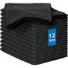 AYESY Panni per la Pulizia in Microfibra, 12 Pezzi Multiuso in Microfibra Panno Stracci Altamente Assorbenti Panno，Stracci Microfibras Senza Pelucchi per Casa,Cucina,Auto,Vetri, Pavimenti 30x30CM