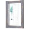 AAZZKANG - Specchio da parete rettangolare rustico con cornice in legno, grande 71x51 cm, decorativo, grigio, per bagno, soggiorno, camera da letto in stile casa colonica