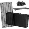 QWORK® 8 Pezzi 15 x 30 cm Rete per Acquario in plastica con 48 Supporti per filtrazione Fai-da-Te e aquascaping.