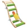 Dnoifne Scala in Legno per Uccelli e Piccoli Animali, Ponte Scala per Pappagalli, Criceti, Scoiattoli Volanti, Cocorite, Calopsitte, Accessori per Gabbie