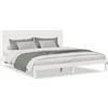 vidaXL Letto in legno massiccio extra lungo senza materasso bianco 180x210 cm