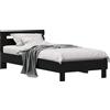 vidaXL Struttura letto nero effetto rovere 98,5 x 200 cm Materiale ligneo