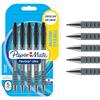 Paper Mate FlexGrip Ultra, Penna a Sfera a Scatto, Punta Media da 1.0 mm, Confezione da 5, Nero