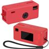 GWCASE Custodia per Kodak per fotocamera digitale CHARMERA Portachiavi - Custodia antiurto in silicone Digicam con cinturino da polso misura precisa per Blind Box 1987 mini fotocamere - Rosso (solo
