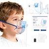 Solveitek Aerosol Portatile Silenzioso per Adulti e Bambini, Aerosol a Mani Libere con 2 Maschere, Tecnologia a Membrana Oscillante, Pulizia Automatica, Alimentazione USB e Type-C, Ideale per Casa e Viaggio