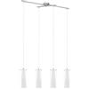 Eglo PINTO 89834 Lampada, E27, 60W, Chrome, Bianco/Trasparente