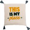 Mr. Wonderful - Embroided cushion - This is my place