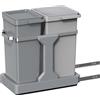 EKO Pattumiera Differenziata 2 Scomparti 20L + 15L Estraibile | Sottolavello con Guide Scorrevoli | Chiusura Silenziosa Compatta